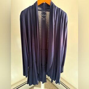 INC Women's Navy Blue Jersey Swing Cardigan — Size XL